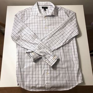 Banana Republic Non- ron Tailored Slim Plaid Shirt